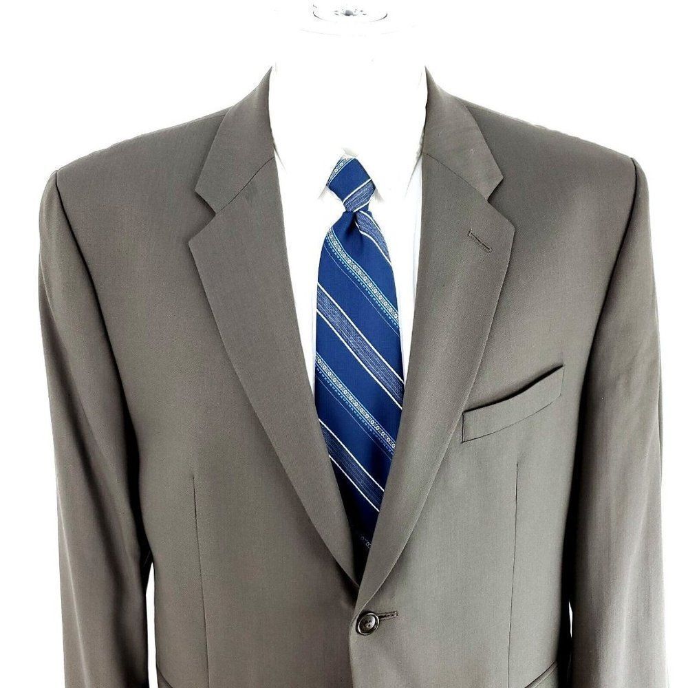 Calvin Klein Wool Beige 2 Button Blazer 40L Tagged 43R‎